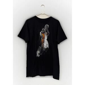 Kobe Bryant 24 Los Angeles Lakers Black Jersey Style T-Shirt Mens M